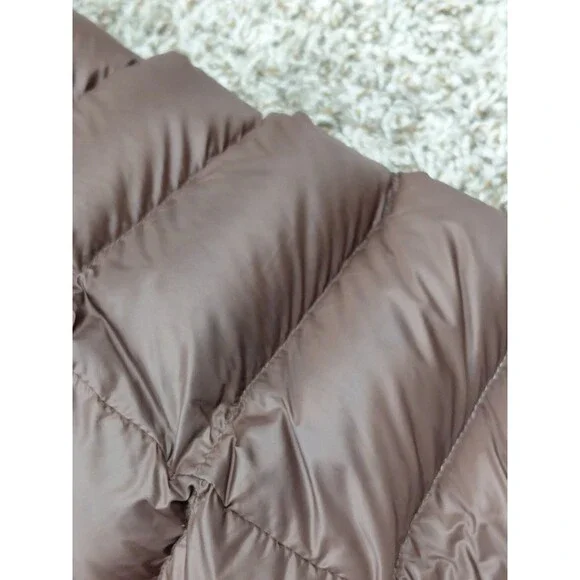 Quince Responsible Down Puffer Maxi Coat Jacket Womens Small Brown Long NO BELT - Picture 5 of 7